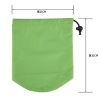 Sac de rangement pliable à fond rond avec cordon de serrage, écologique, portable, en tissu polyester