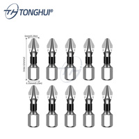 PH2 70mm jeu d'embouts de tournevis magnétique en acier tige hexagonale croix anti-dérapant pour bricolage embouts de tournevis électriques industriels