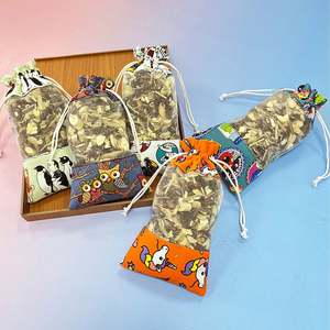 Sacs en coton et ramie à cordon de serrage imprimés 10x15cm, sachets en organza pour fenêtre, sachets de lavande pour le thé, le café, les herbes, le stockage - Product Image 4