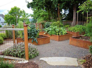 Garden Landscaping Outdoor Large Metal Vegetable Planter Box Corten Steel Raised Garden <b>Beds</b> for Planting - Product Image 2
