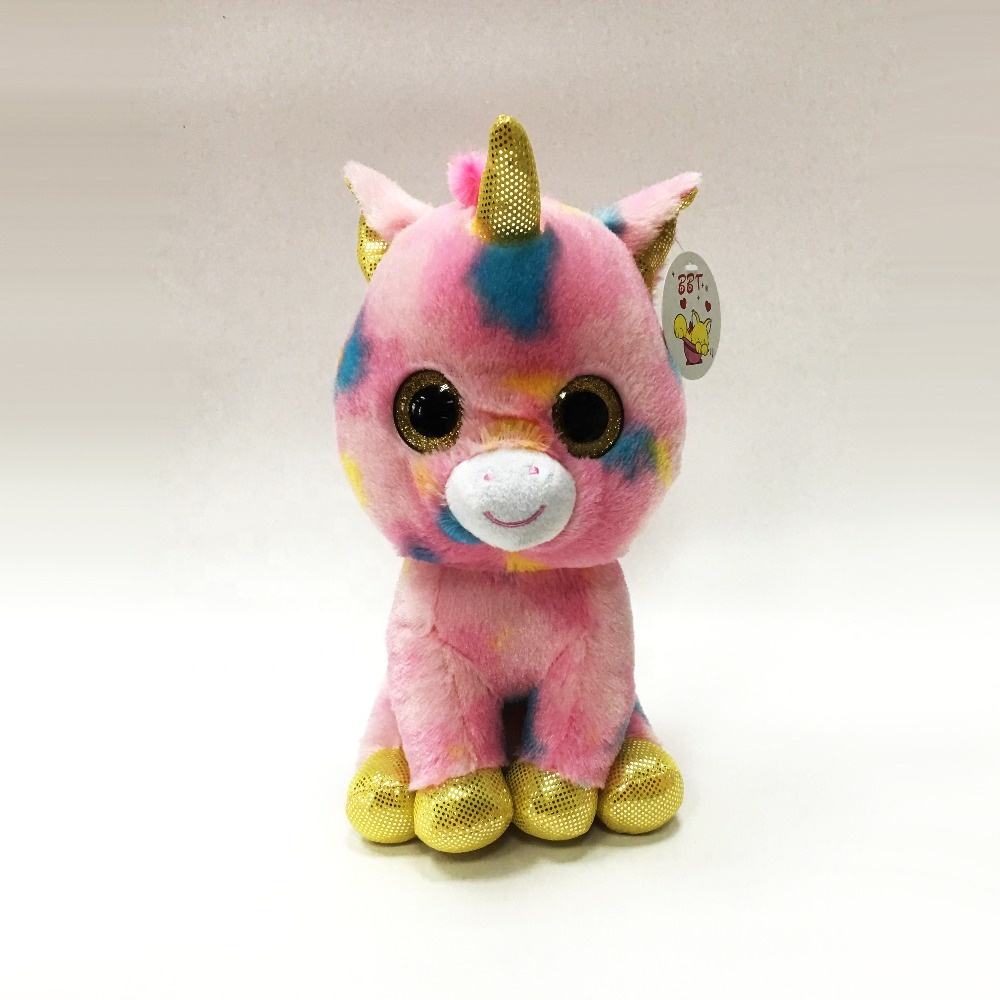 Unicorno personalizzato peluche imbottito morbidi grandi occhi
