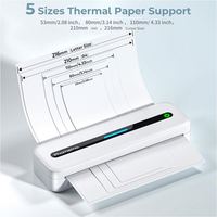 Imprimante thermique imprimante d'autocollants 80mm Phomemo M833 imprimante portable sans fil A4 taille Machine d'impression pour la maison/le bureau/les étudiants