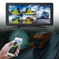 Grabadora de Conducción para Camiones 4G Impermeable de 5 Canales con Seguimiento en Tiempo Real, Monitor de Video HD, ADAS, Visión Nocturna y Pantalla Dividida de 10.36 Pulgadas