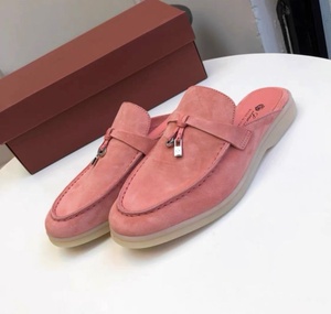 2021 per pianoforte estate novità da <span class=keywords><strong>donna</strong></span> in vera pelle con punta mezza Slip da esterno Slip-On Mule pigri alla moda pantofole <span class=keywords><strong>di</strong></span> tendenza - Product Image 5