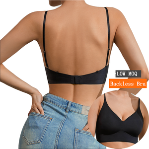 Soutien-gorge sans armatures Sharicca en soie glacée respirante, sans coutures, avec bretelles réglables et coussinets amovibles fins, idéal pour l'été - Product Image 1