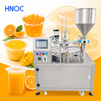 Machine de remplissage et de scellage rotative pour gobelets de crème glacée liquide HNOC, mini 250 ml, pour gobelets de pudding et de yaourt
