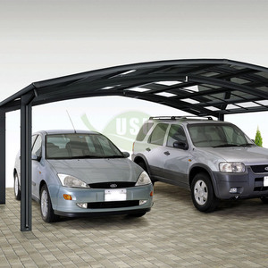 Abri de Voiture Moderne à 4 <span class=keywords><strong>Poteaux</strong></span> avec Toit en Polycarbonate et Structure Métallique - Product Image 5