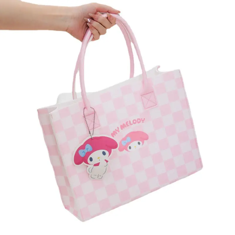 Оптовая продажа, новый дизайн, сумка для ланча Sanrio, сумочка Kuromi Melody, мультяшная Сумка-тоут для студентов
