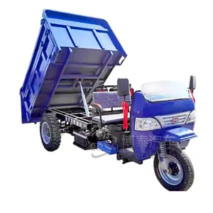 Sepeda motor kargo roda 3 truk sampah diesel mesin Diesel pasak kargo pertanian sepeda roda tiga 1 ton dengan kabin untuk dijual