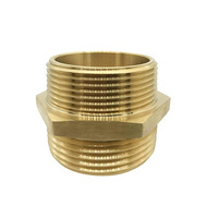 Raccords de tuyauterie filetés en laiton OEM, raccord hexagonal 1-1/2 pouce NPT mâle vers adaptateur NST NH pour compresseur d'air, outils pneumatiques