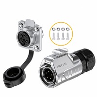 Connecteur rapide de signal et d'alimentation pour contrôle industriel, étanche IP68, à montage sur bride carrée, type aviation, vente en gros LP16