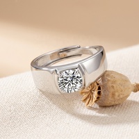 Bagues de fiançailles en argent 925 avec moissanite 1, 2 ou 3 carats, style épais, certifiées GRA VVS, bijoux fins pour hommes, livraison rapide – Meilleures ventes