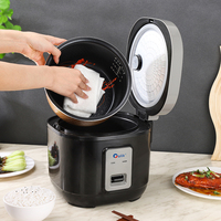 Cuisinière à riz multifonctionnelle électrique intelligente en gros, revêtement antiadhésif, pot intérieur de 4 L, minuterie numérique, contrôle en plastique, hôtel