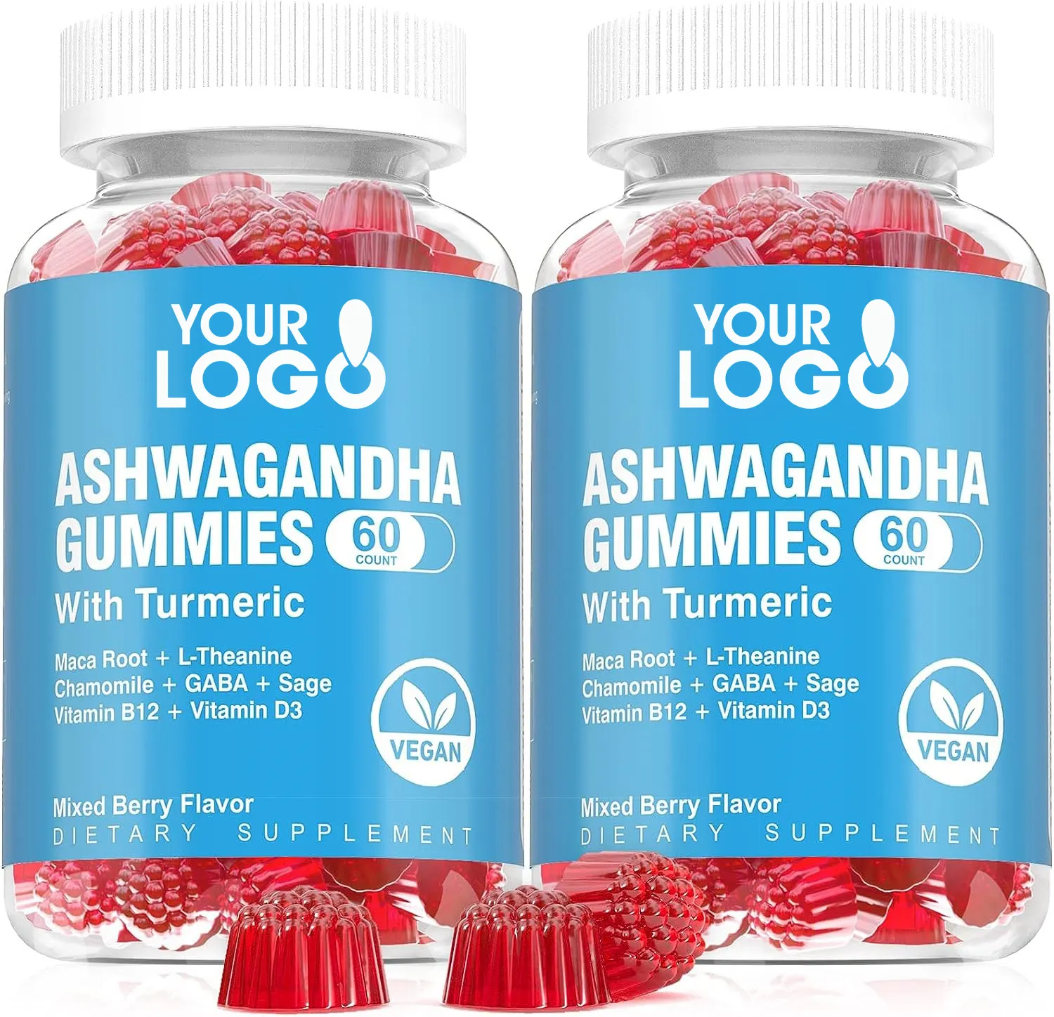 Gomas de Ashwagandha de alta qualidade com 10% de Extrato de Ashwagandha Withanolides