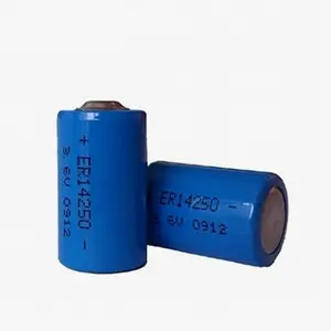 सबसे अच्छा मूल्य 1/2AA आकार LiSOCL2 3.6V 1200mAh लिथियम बैटरी ER14250 बैटरी