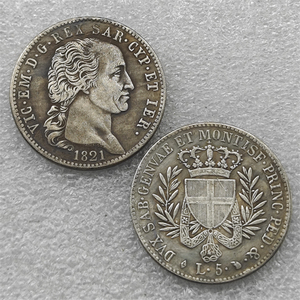 Monete Commemorative in Stile Antico 1821 Italia SARDINIA/STATI ITALIANI 5 <span class=keywords><strong>LIRE</strong></span>, Regali, Decorazione per la Casa - Product Image 2