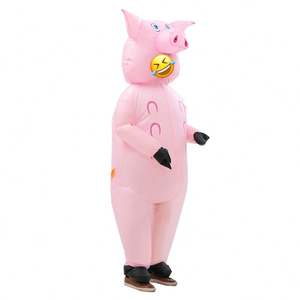 Adulto Cosplay Animal traje mascota disfraz <span class=keywords><strong>Halloween</strong></span> traje inflable gordo lindo cerdo Rosa vestido de lujo disfraz inflable <span class=keywords><strong>para</strong></span> fiesta - Product Image 3