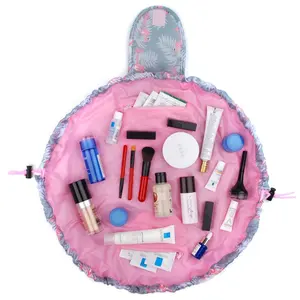 Organizzatore portatile di stoccaggio di grande capacità con coulisse borsa da viaggio impermeabile con confezione rapida trucco per ragazza donna