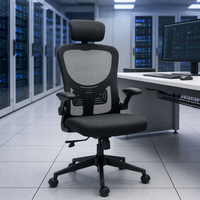 Chaise de bureau ergonomique moderne en maille, dossier haut, soutien lombaire réglable, chaise pivotante pour les cadres, les dirigeants et le personnel
