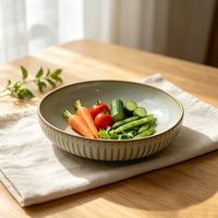 Bol à fruits en céramique réactive, plats de service, bol à soupe, bol personnalisé, vaisselle, bol à légumes empilable, saladier