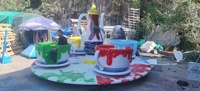 Manège à tasses à thé sur le thème du lotus pour parc d'attractions, équipement de jeux d'extérieur pour enfants KANGYA, modèle E01, 8 places, à vendre