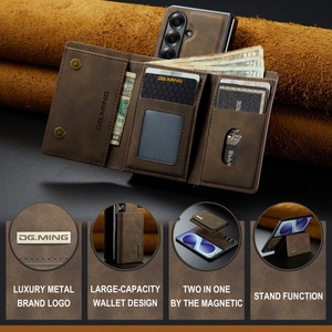 เคสโทรศัพท์แบบกระเป๋าหนัง PU แม่เหล็กสำหรับ Samsung Z Fold 8 Ultra 4 5 6 7 พร้อมที่ใส่บัตร 2 in 1 และขาตั้งป้องกัน - Product Image 2
