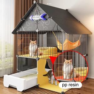 Mobilier moderne pour animaux de compagnie, <span class=keywords><strong>maison</strong></span> pour <span class=keywords><strong>chat</strong></span> et chien toutes saisons, villa à deux étages, lits superposés, matériau plastique, design chaleureux pour une utilisation en intérieur/extérieur - Product Image 6