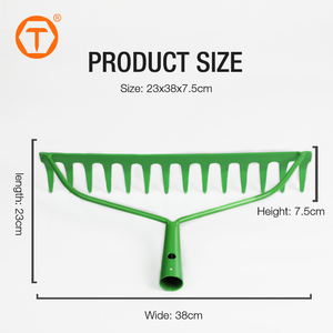 Nhiệm vụ nặng nề 14 răng thép không gỉ sắc nét tines đa chức năng bãi cỏ cào - Product Image 2