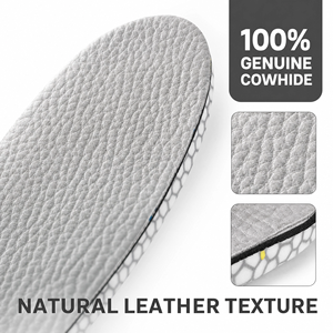 Plantillas de Cuero Vacuno Premium para Hombre y Mujer, Transpirables, Amortiguadoras, Soporte de Arco, Accesorio para Zapatos Deportivos y Planos - Product Image 2