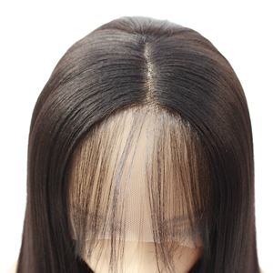 LINDALHAIR 14 "droite Yaki partie libre 13x4 dentelle <span class=keywords><strong>frontale</strong></span> perruques avec des cheveux de bébé haute <span class=keywords><strong>température</strong></span> synthétique cheveux humains sentiment perruques - Product Image 3