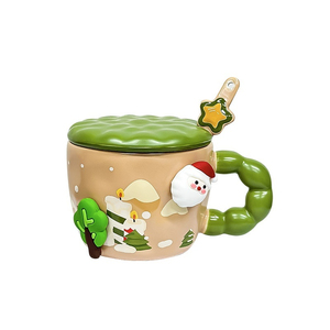 Tasse en céramique de Noël créative tasse à usage domestique haute esthétique cadeau petite amie - Product Image 1