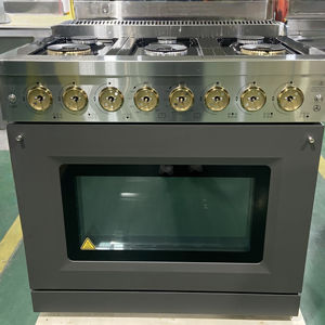 36 in. 5.5 cu. ft. 6 Burner <b>Electric</b> Range with Griddle in Stainless Steel & Cast lron Grates & Seamless Welded Oven Interior - Product Image 2