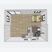 Maison prédécoupée portable, économique, pliable, pour salon, petite maison pré-assemblée, bon marché