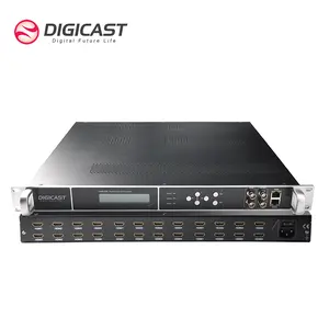 Sistema de tv digital de transmissão, 8 canais multicast asi ip até 24 canais modulador encoder