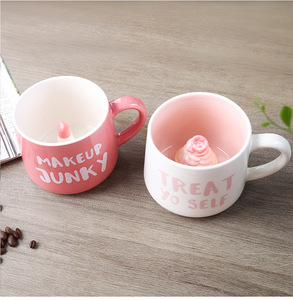 Novità carina 3D animale unicorno tazza da tè tazza in ceramica con manico per regali di compleanno di Natale bevanda calda caffè tè latte - Product Image 4