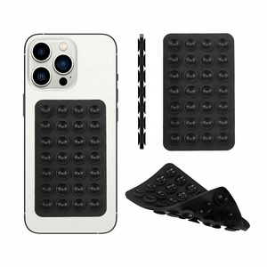 Multiple Phone Models Square Back Sticker Phone Holder 28-Piece Silicone <b>Double</b>-Sided Suction Cups Waterproof Leakproof Easy - Product Image 1