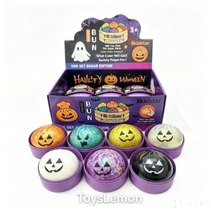 Jouet sensoriel anti-stress en stock, boules moelleuses scintillantes en forme de boulettes de Halloween, jouet anti-stress en forme de pain vapeur avec visage souriant et cuiseur vapeur - Product Image 5