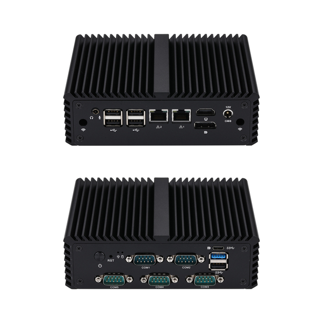 K10721X N5100 5* RS-232 Port Dual LAN USB Type-C Interface Micro Computer Fanless Embedded Industrial PC