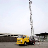 Véhicule élévateur à échelle aérienne diesel JMC 32m 36m 40m Plate-forme à flèche télescopique pour travaux d'entretien et de déménagement