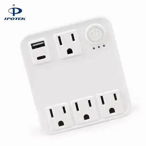 Smart WiFi Socket 4 Outlets Controlled Independently Power Plug 12V USB Socket With USB