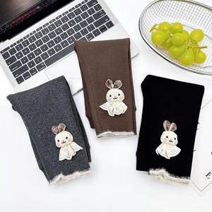 Leggings pour bébés filles et tout-petits, doublés polaire, à motif lapin en peluche, à carreaux, avec oreilles en dentelle, collection automne-hiver, vente en gros, boutique, personnalisables - Product Image 5