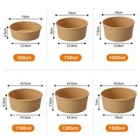 Assiettes et bols en papier écologiques réutilisables de qualité alimentaire et commerciale, étanches, 1100 ml/39 oz, pour pizza, collations, salades, à emporter