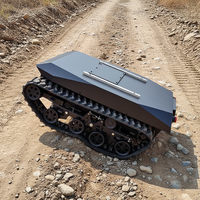 Châssis de robot chenillé télécommandé TinS-17, capacité de charge 700 kg, avec système d'amortissement de suspension pour livraison tout-terrain en extérieur