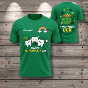 Maglietta Personalizzata per Dentisti e Igiene Orale a Tema San Patrizio - Regalo per Dentisti e Igieneisti - Product Image 1
