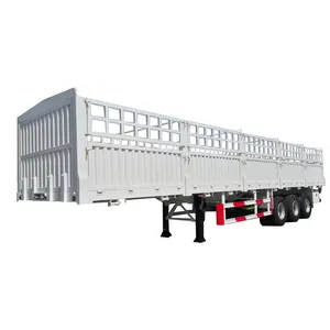 Offre Spéciale bon marché 40 tonnes-80 tonnes 3 essieux Cargo pieu clôture semi-remorque de camion clôture de paroi latérale semi-remorque Cargo