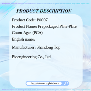 <span class=keywords><strong>Agar</strong></span> PCA (Conteo de Placa a Placa) Preempaquetado, Utilizado para la determinación del conteo bacteriano total - Product Image 2