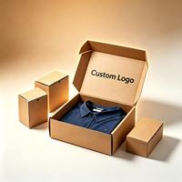 Boîte d'emballage pour vêtements de haute qualité, logo personnalisé, boîte d'expédition en papier kraft ondulé, boîtes cadeaux en papier recyclables pour chemises