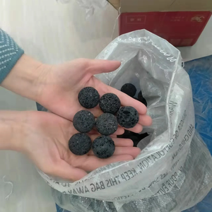 Bolas de aromaterapia con piedra de basalto volcánico Superficie de bloque pulido - Product Image 3