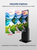 Pantalla LCD Interactiva de 32 43 49 55 Pulgadas para Publicidad, Señalización Interior, Kiosco Digital con Pantalla Táctil/Sin Táctil