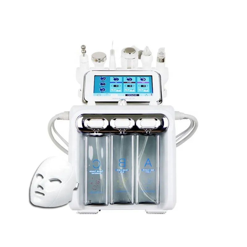 2023 6 in1 HydrodermabrasionスキンケアHydro Hydra Water Facial Machine with Led Mask Hydrofacials Hydro facials Machine